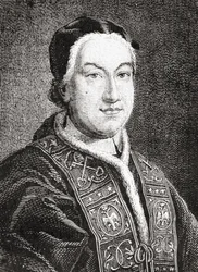 Portrait de Pie VI (Giovanni Angelo Braschi) Pape de 1775